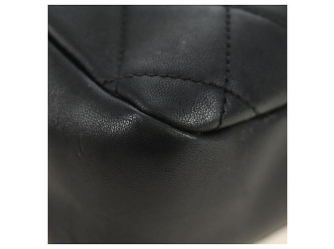 CHANEL Borsa All About Chain Matelasse in pelle di agnello nera e oro CC Auth 189115SM Nero D'oro - vista 15