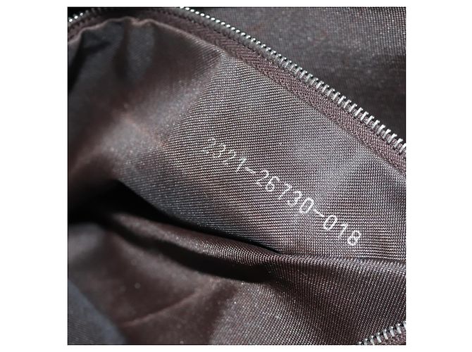FENDI Zucca Canvas Mamma Baguette Shoulder Bag Black Brown Auth 189187V Marrone Nero - vista 11