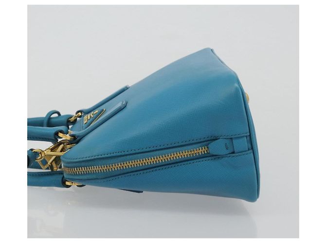 Borsa PRADA in pelle Saffiano 2way Azzurro chiaro Auth 187856A D'oro Blu chiaro - vista 4