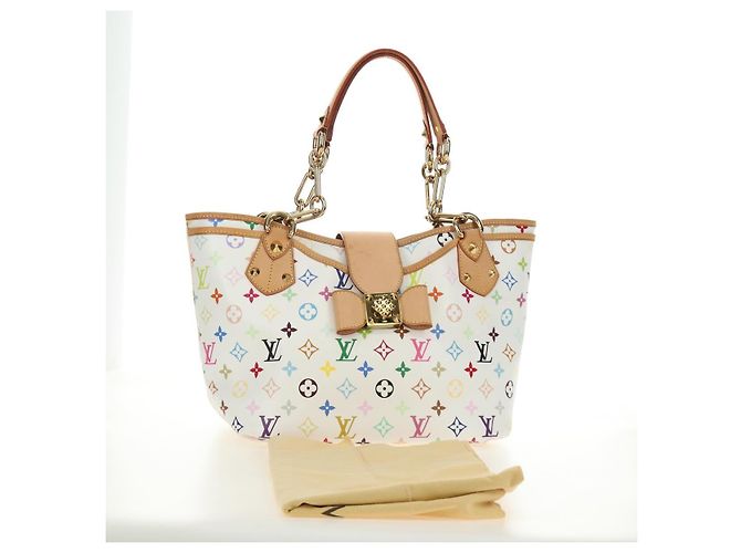 LOUIS VUITTON Borsa Tote Monogram Multicolor Annie GM White M40303 Auth BA13672SAV Bianco - vista 12