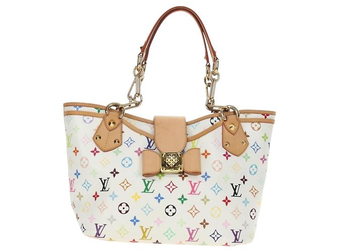 LOUIS VUITTON Borsa Tote Monogram Multicolor Annie GM White M40303 Auth BA13672SAV Bianco - vista 13
