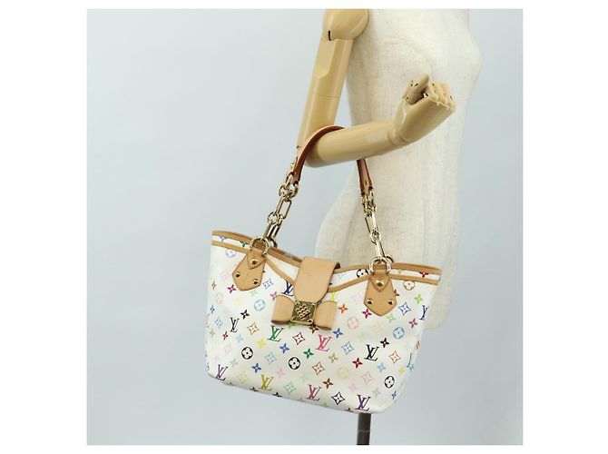 LOUIS VUITTON Borsa Tote Monogram Multicolor Annie GM White M40303 Auth BA13672SAV Bianco - vista 29