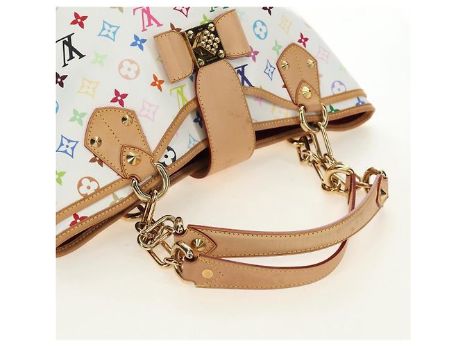 LOUIS VUITTON Borsa Tote Monogram Multicolor Annie GM White M40303 Auth BA13672SAV Bianco - vista 8