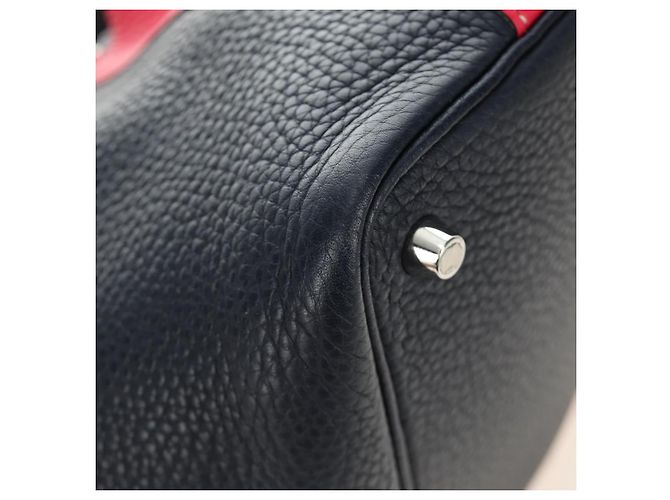 Hermès Borsa HERMES Picotan Lock PM in pelle Taurillon Clemence Rosa Argento Autentica 189772SM - vista 16