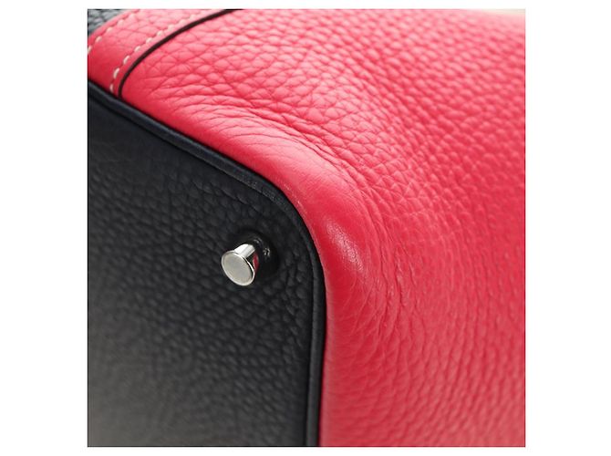 Hermès Borsa HERMES Picotan Lock PM in pelle Taurillon Clemence Rosa Argento Autentica 189772SM - vista 17