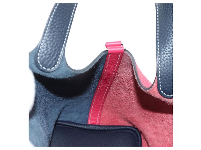 Hermès Borsa HERMES Picotan Lock PM in pelle Taurillon Clemence Rosa Argento Autentica 189772SM - vista 19