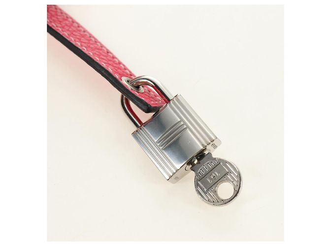 Hermès Borsa HERMES Picotan Lock PM in pelle Taurillon Clemence Rosa Argento Autentica 189772SM - vista 9
