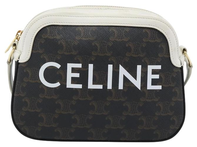 Céline Borsa a Spalla CELINE Triomphe in Pelle Nera e Oro Auth ka5013A Nero D'oro - vista 13