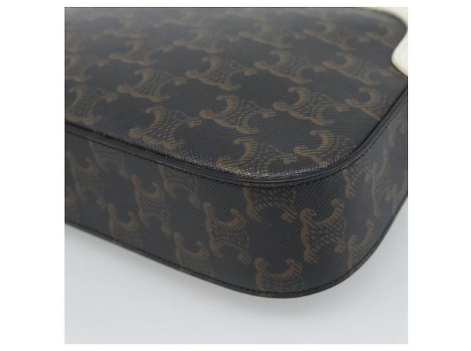 Céline Borsa a Spalla CELINE Triomphe in Pelle Nera e Oro Auth ka5013A Nero D'oro - vista 15