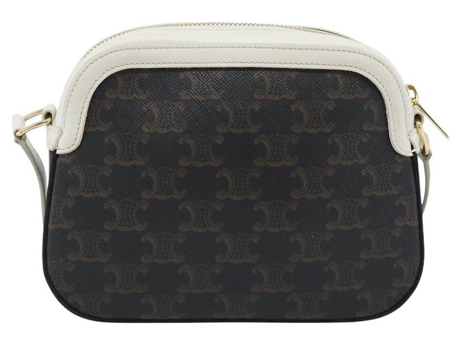 Céline Borsa a Spalla CELINE Triomphe in Pelle Nera e Oro Auth ka5013A Nero D'oro - vista 2