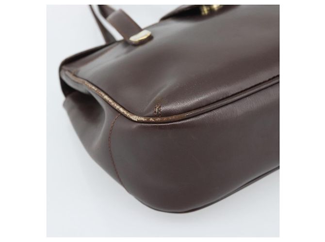 Céline Borsa CELINE in pelle marrone oro Auth 188288 D'oro - vista 14