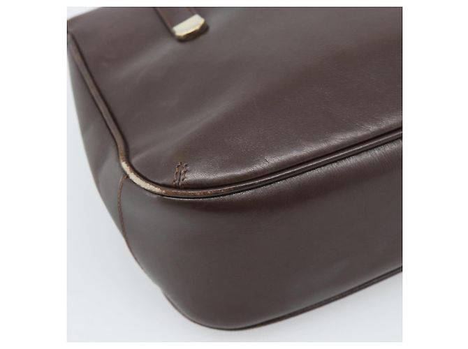 Céline Borsa CELINE in pelle marrone oro Auth 188288 D'oro - vista 16