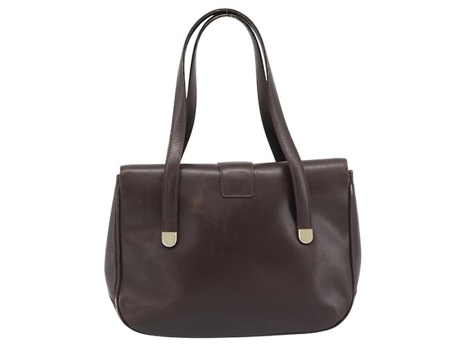 Céline Borsa CELINE in pelle marrone oro Auth 188288 D'oro - vista 2
