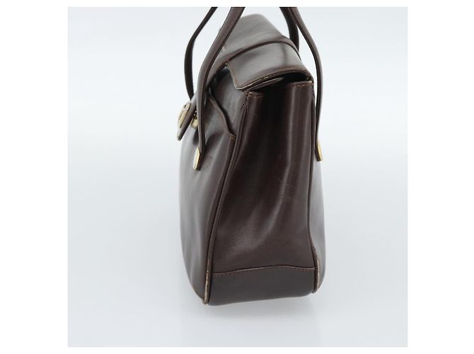 Céline Borsa CELINE in pelle marrone oro Auth 188288 D'oro - vista 4