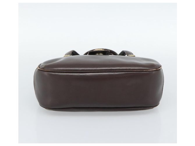 Céline Borsa CELINE in pelle marrone oro Auth 188288 D'oro - vista 5
