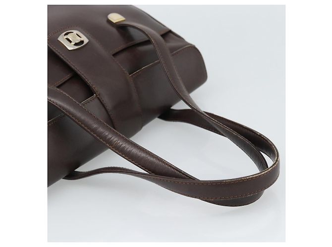 Céline Borsa CELINE in pelle marrone oro Auth 188288 D'oro - vista 7