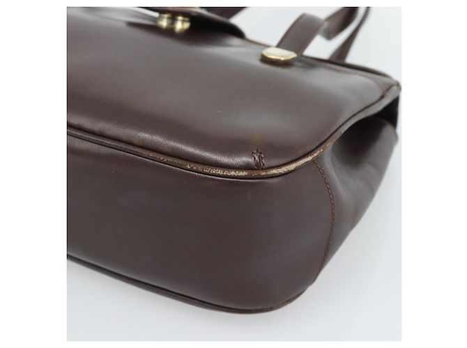 Céline Borsa CELINE in pelle marrone oro Auth 188288 D'oro - vista 9