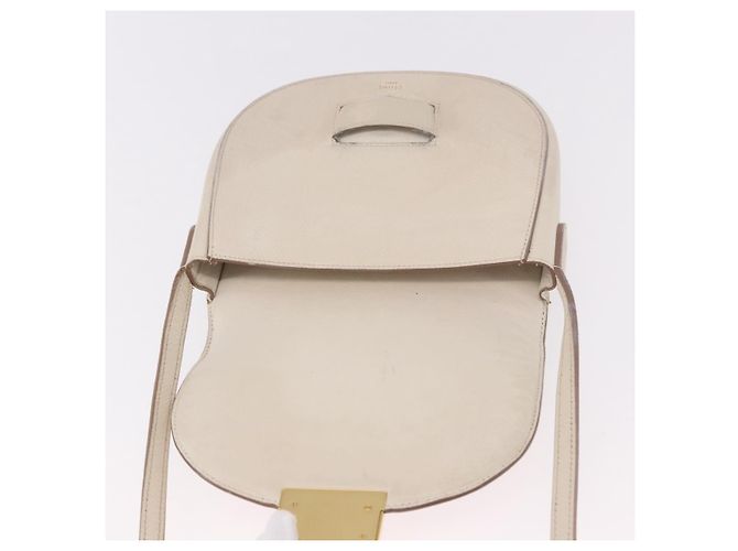 Céline Borsa a tracolla CELINE in pelle bianco oro autentica 189953 D'oro - vista 10