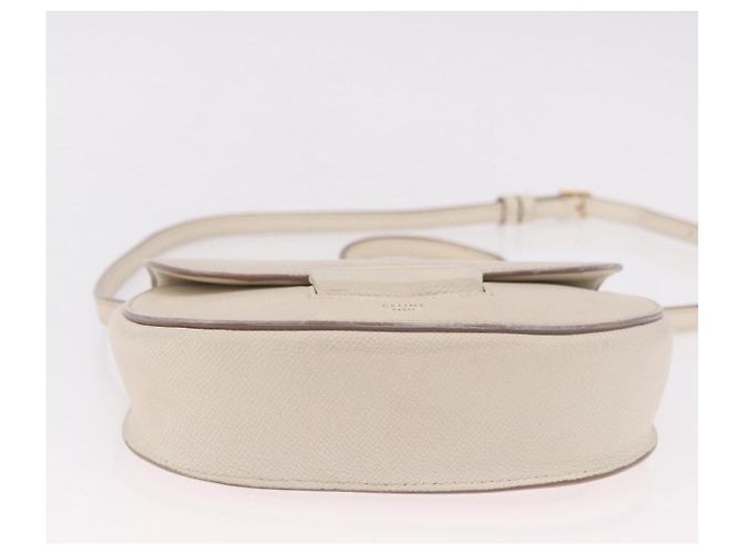 Céline Borsa a tracolla CELINE in pelle bianco oro autentica 189953 D'oro - vista 5