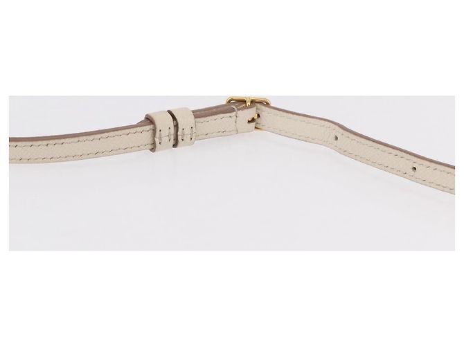 Céline Borsa a tracolla CELINE in pelle bianco oro autentica 189953 D'oro - vista 8