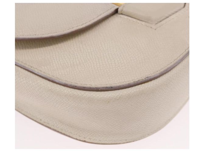Céline Borsa a tracolla CELINE in pelle bianco oro autentica 189953 D'oro - vista 9