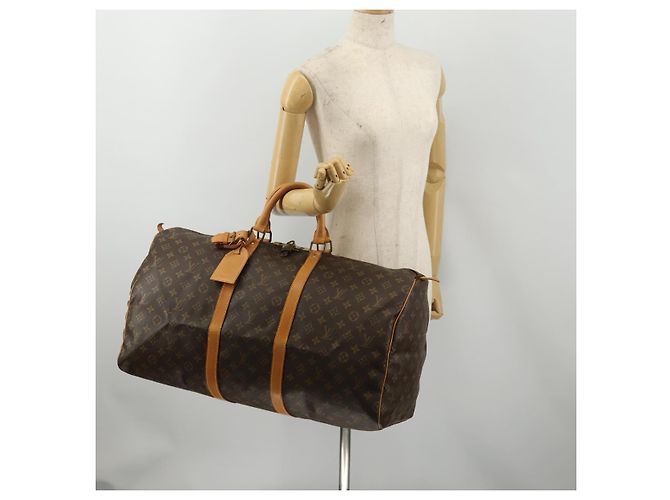 LOUIS VUITTON Monogram Keepall 55 Boston Bag M41424 LV Auth 188403V Monogramma - vista 22