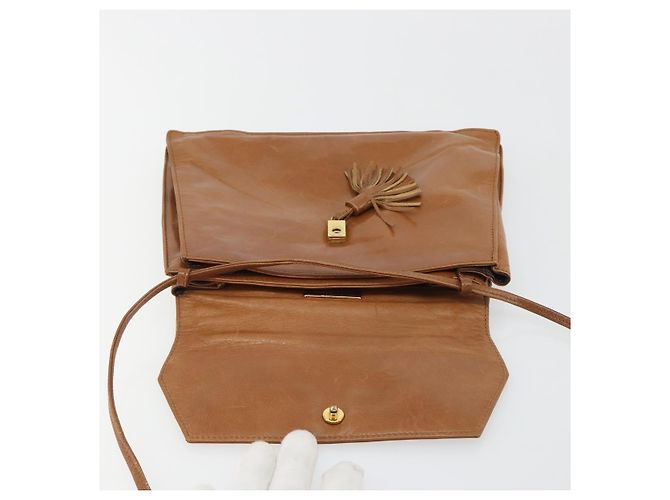 Borsa a Spalla BOTTEGA VENETA in Pelle Marrone Oro Auth bs35782 D'oro - vista 10