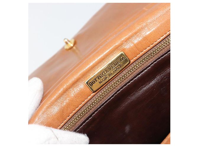 Borsa a Spalla BOTTEGA VENETA in Pelle Marrone Oro Auth bs35782 D'oro - vista 11