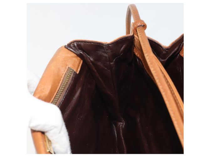 Borsa a Spalla BOTTEGA VENETA in Pelle Marrone Oro Auth bs35782 D'oro - vista 18