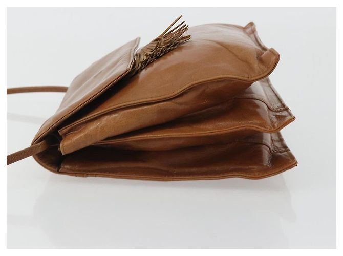 Borsa a Spalla BOTTEGA VENETA in Pelle Marrone Oro Auth bs35782 D'oro - vista 4