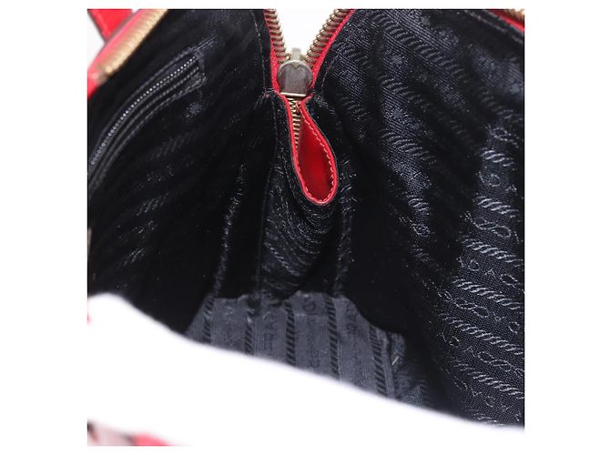 Borsa PRADA in pelle Rosso Oro Auth bs35879 D'oro - vista 19