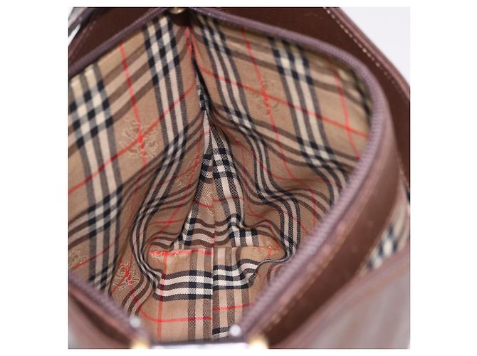 Borsa a Spalla BURBERRY in Pelle Marrone Oro Auth 189965 D'oro - vista 17