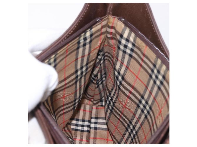 Borsa a Spalla BURBERRY in Pelle Marrone Oro Auth 189965 D'oro - vista 18