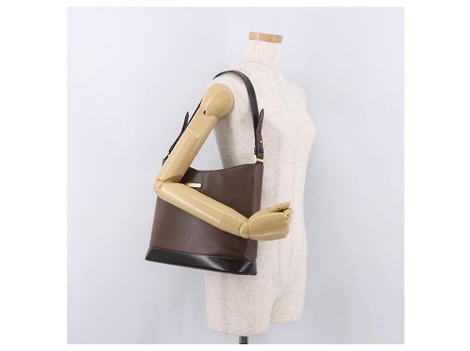 Borsa a Spalla BURBERRY in Pelle Marrone Oro Auth 189965 D'oro - vista 23