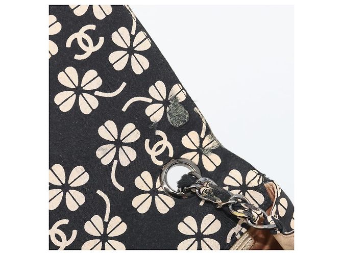 Borsa a Spalla CHANEL con Catena Canvas Nero Argento CC Auth bs35870 - vista 21