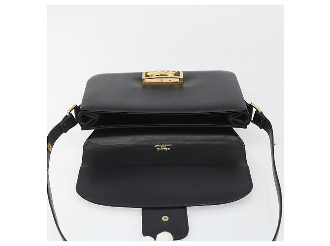 Céline Borsa a Spalla CELINE in Pelle Nera e Oro Auth mr2534 Nero D'oro - vista 10