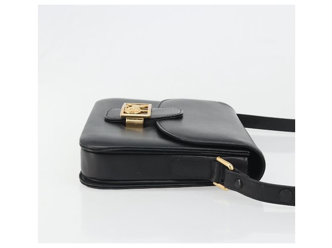 Céline Borsa a Spalla CELINE in Pelle Nera e Oro Auth mr2534 Nero D'oro - vista 3