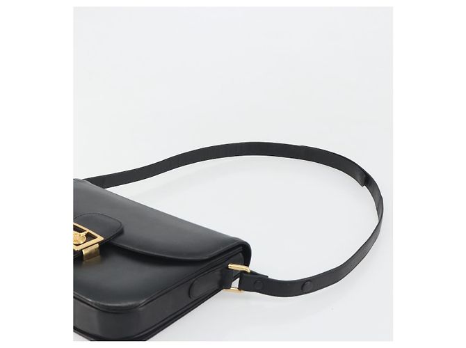 Céline Borsa a Spalla CELINE in Pelle Nera e Oro Auth mr2534 Nero D'oro - vista 8