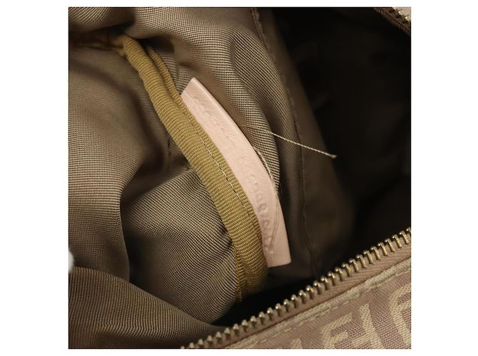 Borsa a mano Mamma Baguette in tela Zucchino FENDI rosa e oro Auth mr2533 - vista 12
