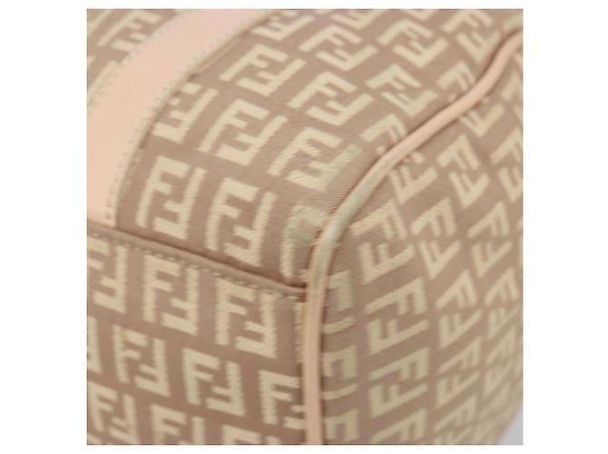 Borsa a mano Mamma Baguette in tela Zucchino FENDI rosa e oro Auth mr2533 - vista 14