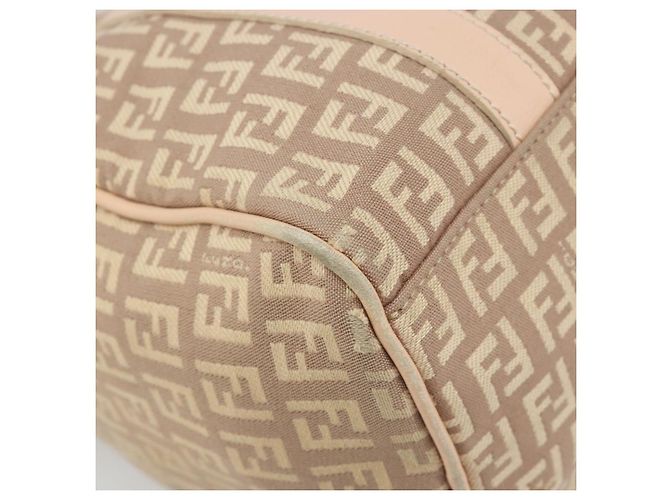 Borsa a mano Mamma Baguette in tela Zucchino FENDI rosa e oro Auth mr2533 - vista 15