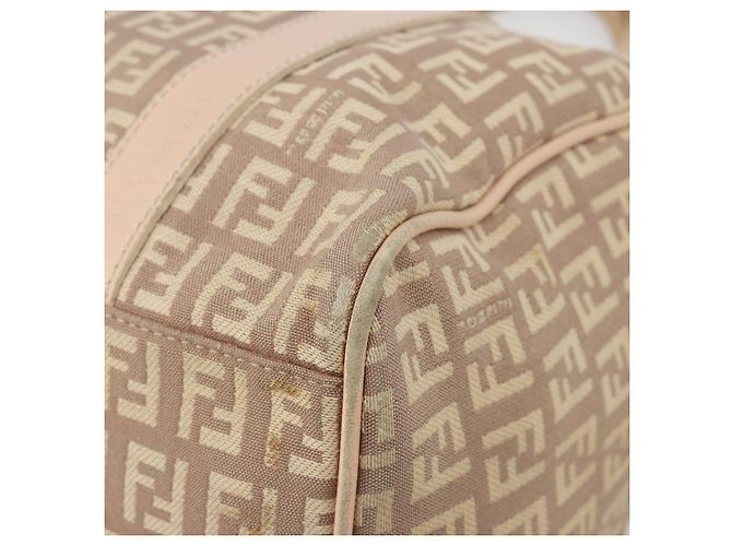 Borsa a mano Mamma Baguette in tela Zucchino FENDI rosa e oro Auth mr2533 - vista 16