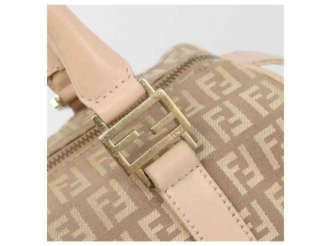 Borsa a mano Mamma Baguette in tela Zucchino FENDI rosa e oro Auth mr2533 - vista 19