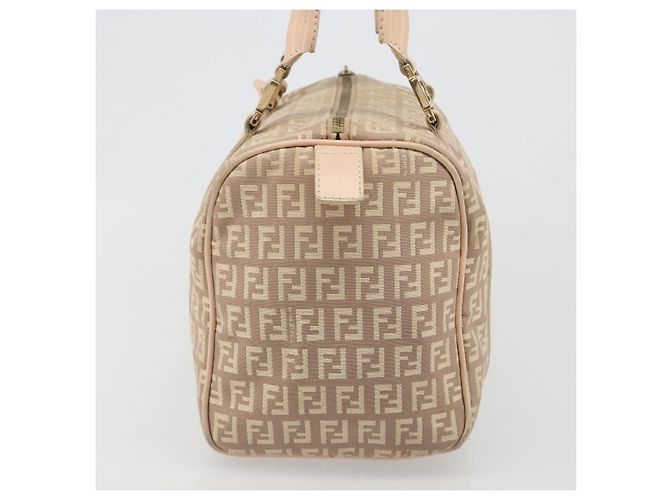 Borsa a mano Mamma Baguette in tela Zucchino FENDI rosa e oro Auth mr2533 - vista 3
