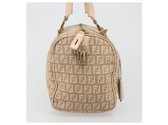 Borsa a mano Mamma Baguette in tela Zucchino FENDI rosa e oro Auth mr2533 - vista 4
