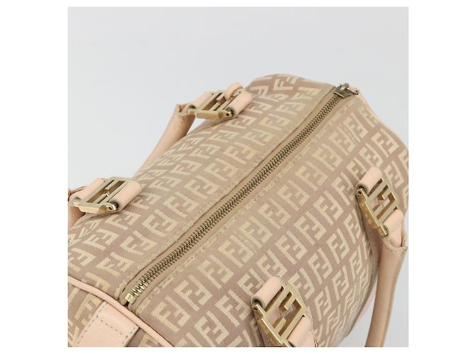 Borsa a mano Mamma Baguette in tela Zucchino FENDI rosa e oro Auth mr2533 - vista 6