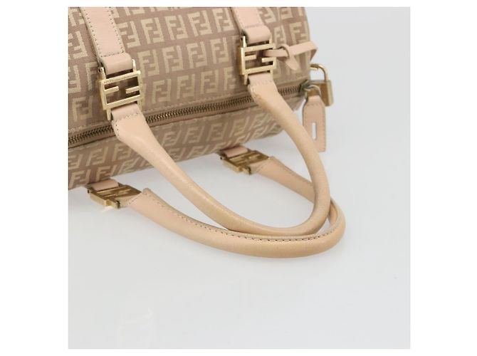 Borsa a mano Mamma Baguette in tela Zucchino FENDI rosa e oro Auth mr2533 - vista 7