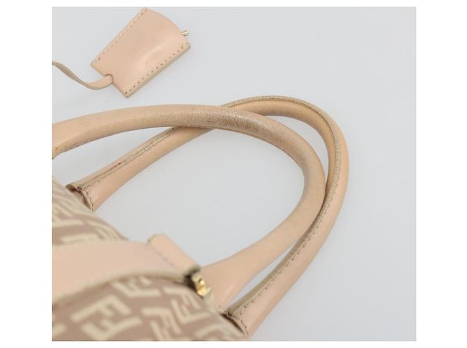 Borsa a mano Mamma Baguette in tela Zucchino FENDI rosa e oro Auth mr2533 - vista 8