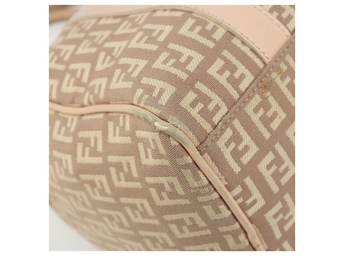Borsa a mano Mamma Baguette in tela Zucchino FENDI rosa e oro Auth mr2533 - vista 9