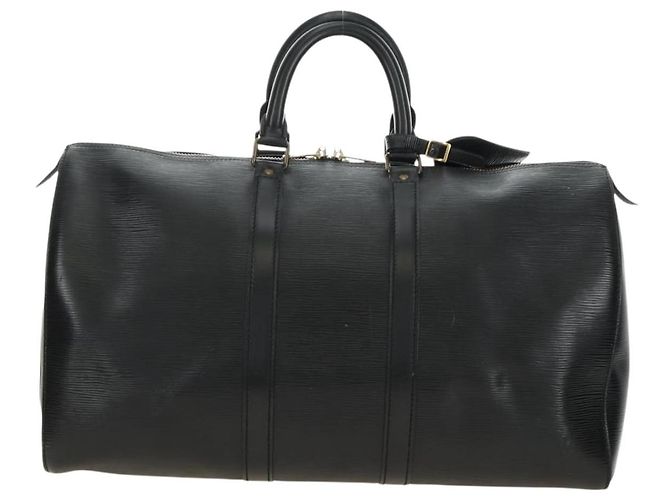 LOUIS VUITTON Epi Keepall 50 Boston Bag Noir M42962 LV Auth 188969V Nero - vista 2